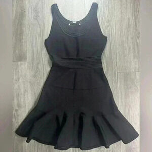 Diane Von Furstenberg Black Fit and Flare Perry Dress Size S